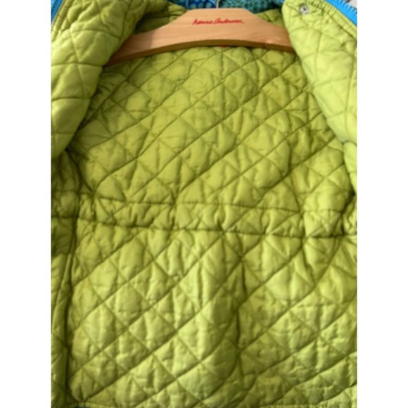 Hanna Andersson Jacket/Coat Blue Floral No Hood Quited Interior size 3 US 90 - Picture 5 of 9